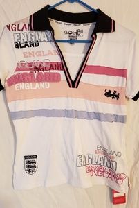 Made in England short sleeve collared top